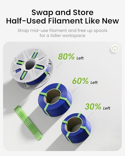Image of PLA Basic, Pre-Dried Filament with Quick-Swap Reusable Spool 1kg (2.2lbs), 1.75mm 3D Printing Filament, Compatible with Bambu Lab 3D Printers - Gray