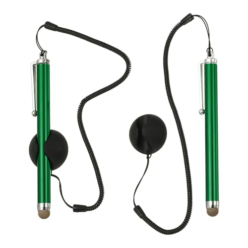Stylo capacitif pour écran téléphone tablette et GPS PATIKIL stylet vert x2