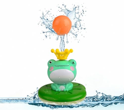 SPITZER TOYS® Jouet pour Le Bain, Grenouille de Bain Flottante avec Jet d'eau, Jouet de Bain pour...