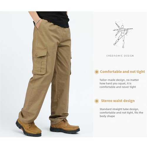 Adorlina Pants for Men, Ultra Comfort Flex Fit Multi-Pocket Durable Pants, Men's Casual Loose Straight Cargo Pants3