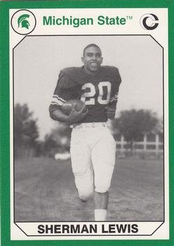 Autograph Warehouse 101175 Sherman Lewis Football Card Michigan State 1990 Collegiate Collection No. 13