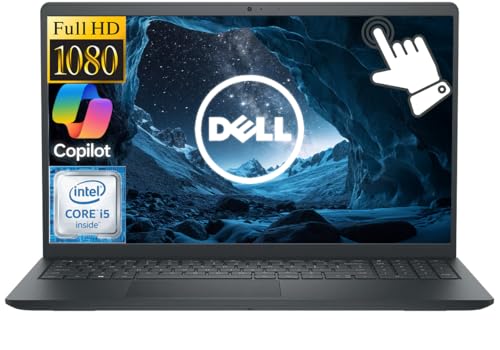 Image of Dell Inspiron 15 Laptop, 15.6 inch FHD Touchscreen Laptop Computer, Intel Core i5 10-core Processor, 16GB RAM 1TB Storage (512GB SSD+512GB Docking Set), Windows 11 with AI Copilot, Numeric Keypad, Black