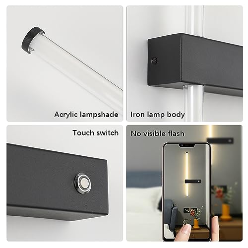 Lámpara de pared moderna con interruptor para iluminar y decorar tu dormitorio de forma lineal 6