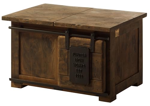 MASSIVMOEBEL24.DE Railway Truhe 76x51x46 Mango, Farbe: braun lackiert, Größe: 76x51x46 cm (BxTxH) MASSIVMOEBEL24.DE Railway Truhe 76x51x46 Mango, Farbe: braun lackiert, Größe: 76x51x46 cm (BxTxH)