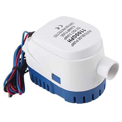 Bomba sumergible eléctrica automática de agua ABS, accesorio de drenaje para barco (DC12 V 1100 GPH)