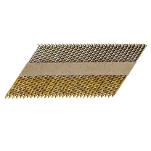 Clous en bande papier Tête D 2,8x57mm 4000 pièces Galvanisé Tige annelée pour cloueuse
