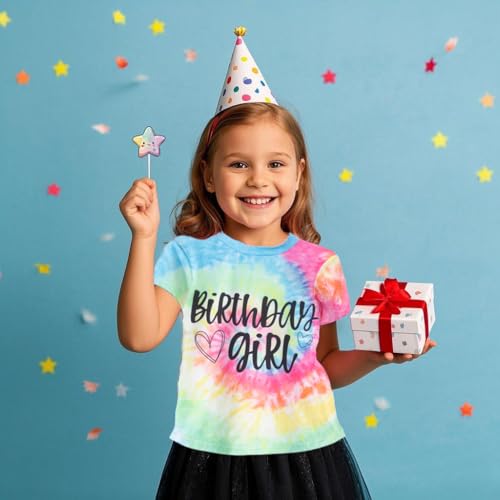 Image of Birthday Girl Shirt 2nd 3rd 4th 5th 6th 7th Girls Birthday T-Shirts Toddler Mermaid Unicorn Cotton Short Sleeve Tee Tops