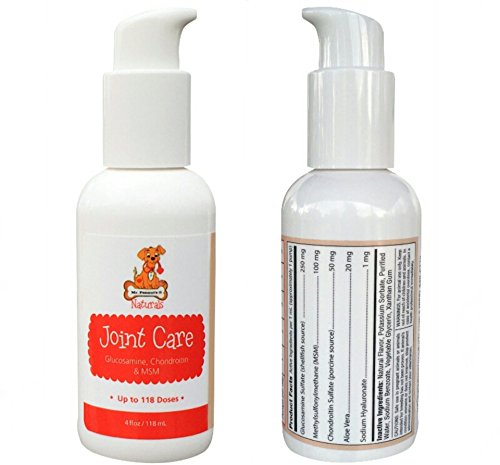 Mr. Peanuts Naturals Hip and Joint Supplement for Dogs, 118 Pre-Measured Doses, Liquid Glucosamine Chondroitin for Fast Pain Relief and Maximum Mobility for Hip and Joint Health