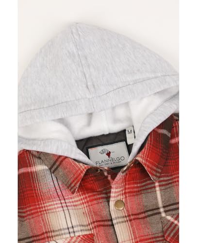 ZENTHACE Kids Quilted Lined Hooded Flannel Jacket, Winter Warm Snap Button Coat for Boys Girls,Lightweight Thermal Outerwear4