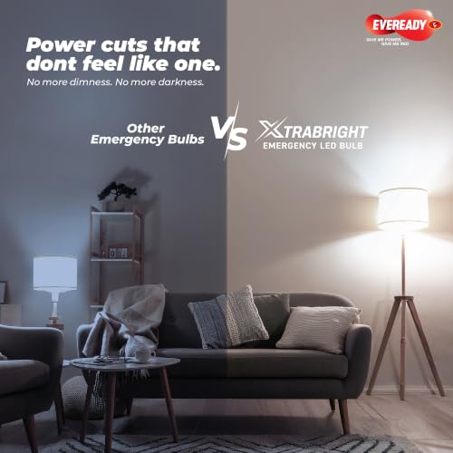 Image of EVEREADY Xtrabright Emergency Rechargeable 14W LED Bulb for Power Cut | Cool Day Light (6500K) | Energy Efficient | 3 Hour Battery Backup | B22 Base | Pack Of 1