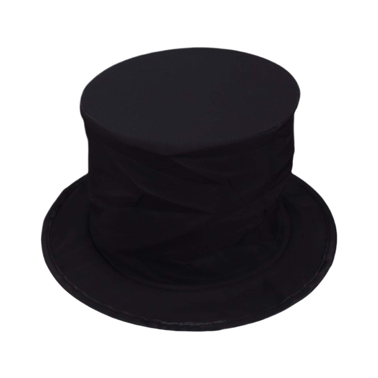 Qkbuza Spring Magic Hat, Black Folding Magician Hat, Spring Hat, Top Hat For Magician, Magic Tricks, Magic Accessories For Playing Cards