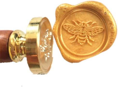 MDLG Bee Wax Seal Stamp - Rosewood Handle & Copper Head - 25mm Diameter - Wedding Invitations, Gift Wrapping, Embellishment