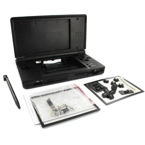 eForBuddy Full Replacement Housing Case with Screws for Nintendo DS Lite, Black, Red