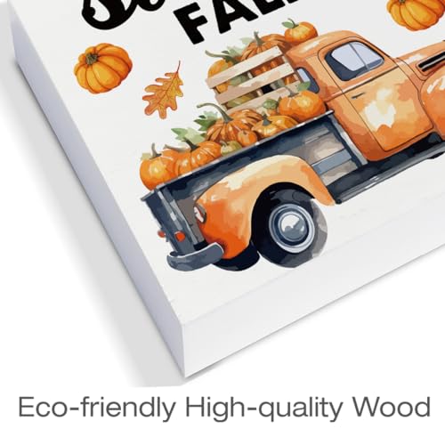 Falldecorpumpkintruckwoodenboxsignfallsweetfalldecorationsrustichomedeskshelftabletopdecor5x5inches  Urban Country Home Decor Fall decor pumpkin truck wooden box sign fall sweet fall decorations rustic home desk shelf tabletop decor 5 x 5 inches  urban country home decor