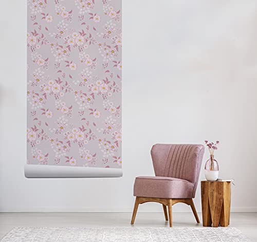 Papier peint fleurs 208x146 cm pour masquer un mur abîmé - 5