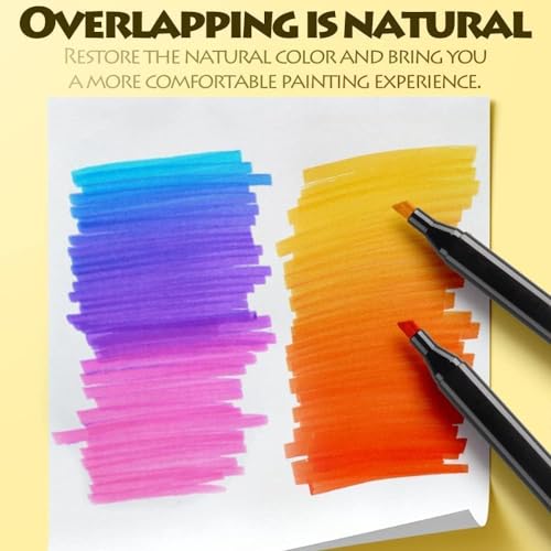 Image of Dual Tip Colorful Art Markers Sketch Pens 24 Colors With Carrying Case For Painting Sketching Calligraphy Drawing -Twin Head Permanent Colouring Marker Pens For Kids Adult(24 Multicolor)
