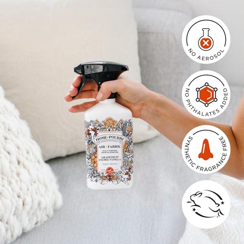 Home-Pourri Air + Fabric Multi-Purpose Odor Freshener Spray, Grapefruit Lychee Vanilla, 11 Fl Oz - Vanilla and Grapfruit Lychee - Thumbnail 7
