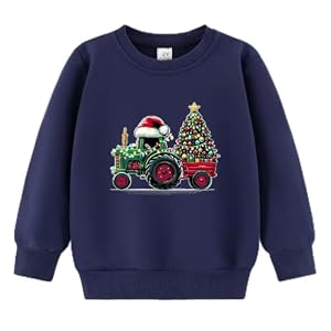 Kids' Tractor and Tree Navy Sweatshirt