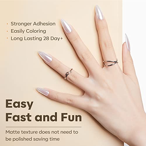 Image of Modelones Medium Almond Nail Tips, 510Pcs Fake Nails Gel Tips Pre-shaped Full Matte Cover False Acrylic Extensions No Filed Stronger Press on Manicure 15 Sizes