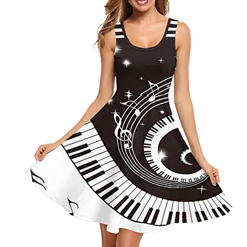 Image of TOADDITDO Womens Summer Sleeveless Tank Dress with 2 Side Pockets XS-4XL Plus Size