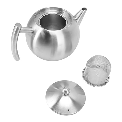 Semme Semme Przenośny Czajniczek ze Stali Nierdzewnej z Ekranem do Domu, Elegancki Sferyczny Czajnik do Kawy (1.5L) (1.5L) (.)