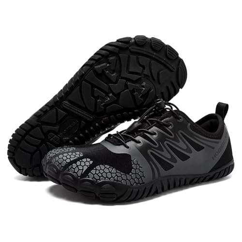 HOBIBEAR Wide Toe Box Barefoot Shoes for Men Women Gym Minimalist Cross-Trainer Running Hike Grounded Footwear Non Slip Zero Drop