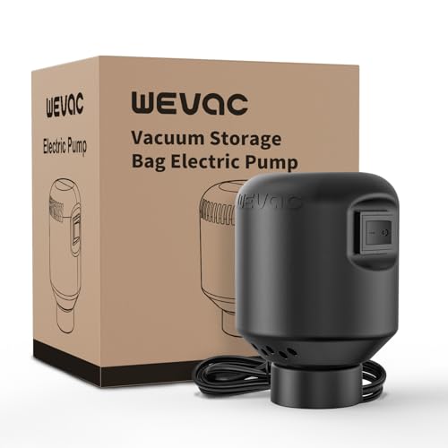 Electric Pump for Vacuum Storage Bags, Space Saver Vacuum Storage Bag Pump for Compression Clothing, Portable Vacuum Pump for Various Vacuum Sealer Bag, Wevac  