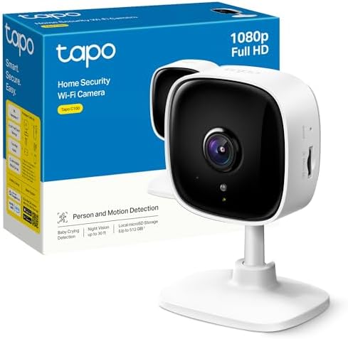 Tapo 1080P Indoor Wi-Fi Surveillance Camera for Baby and Pet, Nig...