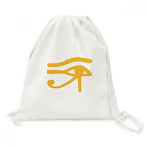 Sac Toile Drawstring Yeux Egypte Solution Rangement Léger Contre les Sacs Volumineux Voyage