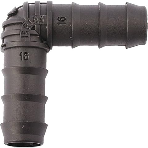 IRRIGA® Pipe Fitting: 13mm Elbow (Pack of 5), Barbed Connector for Irrigation Pipe Cover