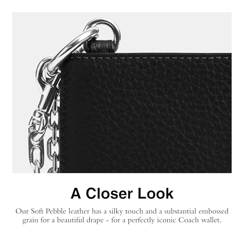 COACH Men's Billfold Wallet with Chain, Black, One Size4