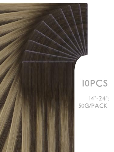 Image of WENNALIFE Invisi Edge 8cm Tape in Hair Extensions Human Hair