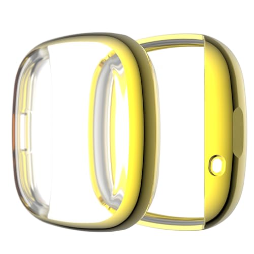 Case for Fitbit Versa 3/Sense Silicone TPU Screen Protector Anti-scratch Anti-dust Protective Cover for Fitbit Versa 3/Sense