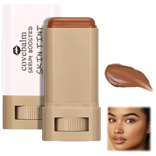 Covebalm Beauty Skin Tint for Black Women, Covebalm Beauty Skin Tint, Beauty Balm Serum Boosted Skin Tint,Tinted Moisturizer, Full Coverage Concealer Foundation Stick for Face Makeup (#03)