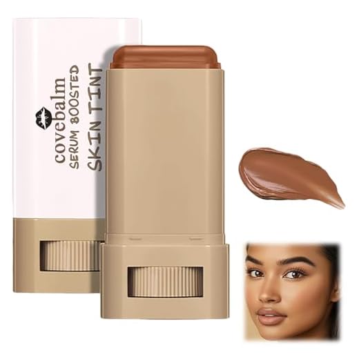 Covebalm Beauty Skin Tint for Black Women, Covebalm Foundation Stick, Serum Boosted Skin Tint Balm, Tinted Moisturizer for Face (# 03)