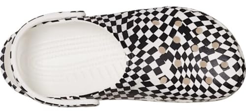 Image of Crocs Unisex-Adult Classic Graphic Clogs, Checkered, 4 Women /2 Men