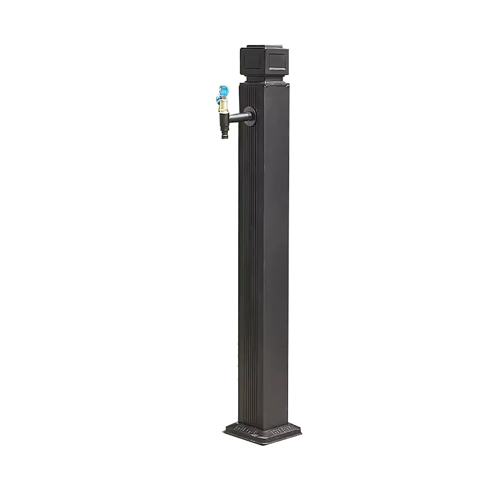 BHGFYXBS Freestanding Garden Water Column With Faucet - Anti-Freeze Stainless Steel, Floor-Mounted Outdoor Tap For Courtyard, Backyard Irrigation & Washing,Black4-H-114cm