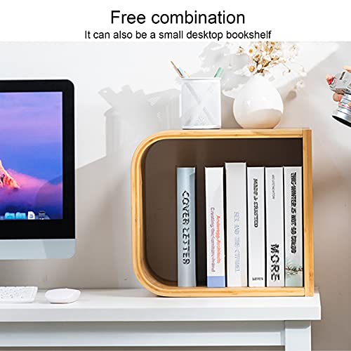 Jkghk Bamboo Wood Bookcases, Contemporary Design S-Shaped Storage, Office Bookcase, Home Book Storage Organizer Shelves, For Books/Cds/Albums Etc #TOP1