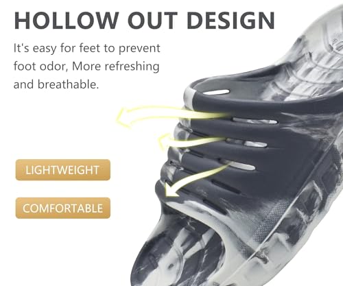 Image of GPOS Mens Sport Recovery Sandals Plantar Fasciitis Thick Cushion Slides Sandals Lightweight Comfort Orthotic Slippers