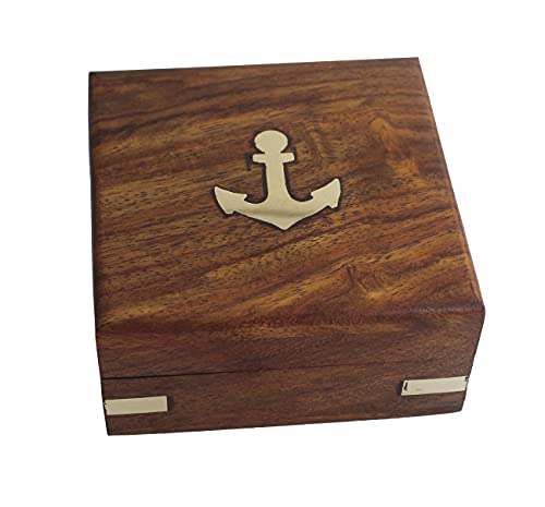 OCEAN REPLICAS “ Keep This Close and Listen to Your Heart ”, Camping Compass Engraved with Gift Compass