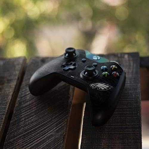 Skinit Decal Gaming Skin Compatible with Xbox One Controller - Officially Licensed NFL Philadelphia Eagles Black & White Design
