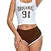 JOINFUN Women Fashion Lingerie Thong Sexy Cheeky Underwear Sports Yoga Shorts Coffee XL