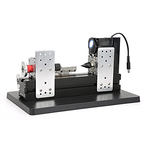 Vomeko Torno de metal para madeira mini Z20003M 24W para plásticos de engenharia, com controle de ve