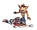 NECA Crash Bandicoot - 7” Scale Action Figure - Deluxe Crash with Jet Board