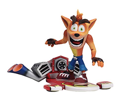 Image of NECA Crash Bandicoot - 7 inch Scale Action Figure - Deluxe Crash with Jet Board