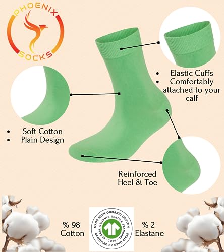 Image of Women's 3 Pairs Cotton Crew Midcalf Socks, Soft & Comfortable Dress Hosiery in Pastel Colors (36 /40)