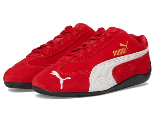 PUMA Unisex's Kids Speedcat Shoes (Big Kid) for All Time Red/White 5.5 Medium