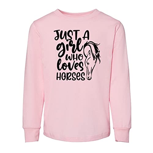 Just a Girl who Loves Horses Toddler Kids Long Sleeve T-Shirt