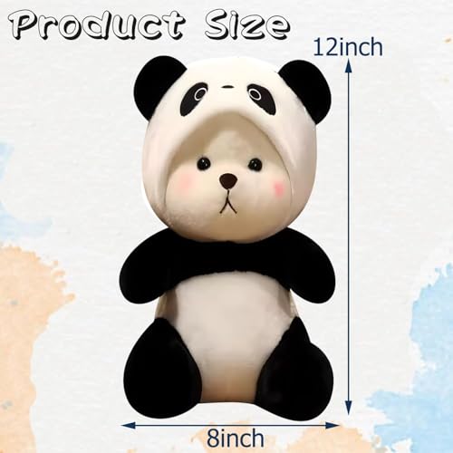 Image of Storescent Stuffed Animal Cute Plush Toy - Hugging Plush Squishy Pillow Toy Gifts (Hooded Hat Panda)
