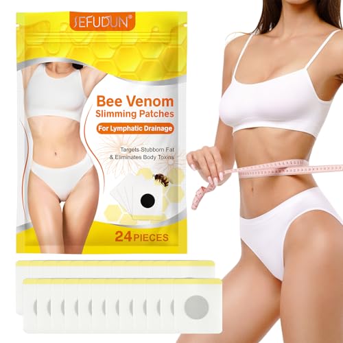 Tiritas para adelgazar, veneno de abeja para adelgazar, parche adelgazante de drenaje linfático, quemador de grasa rápido para adelgazar vientre de cerveza, cintura de grasa abdominal (24 unidades)